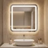 Cooke & Lewis Miroir de salle de bains lumineux LED 60 x 60 cm, Charlestown