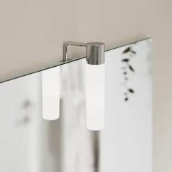 Miroir de salle de bains lumineux chrome IP44 l.60 x H.70 x P.10 cm, Opah* Miroir Lumineux