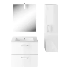 Miroir de salle de bains lumineux chrome IP44 l.60 x H.70 x P.10 cm, Opah* Miroir Lumineux