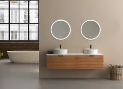 MPGlass Miroir de salle de bains lumineux LED rond Ø 70 cm Bishop 2* Miroir Lumineux