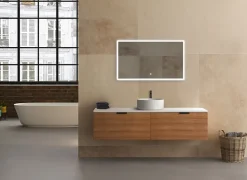 MPGlass Miroir de salle de bains lumineux LED rectangulaire l. 120 x H. 70 cm Bishop 2* Miroir Lumineux