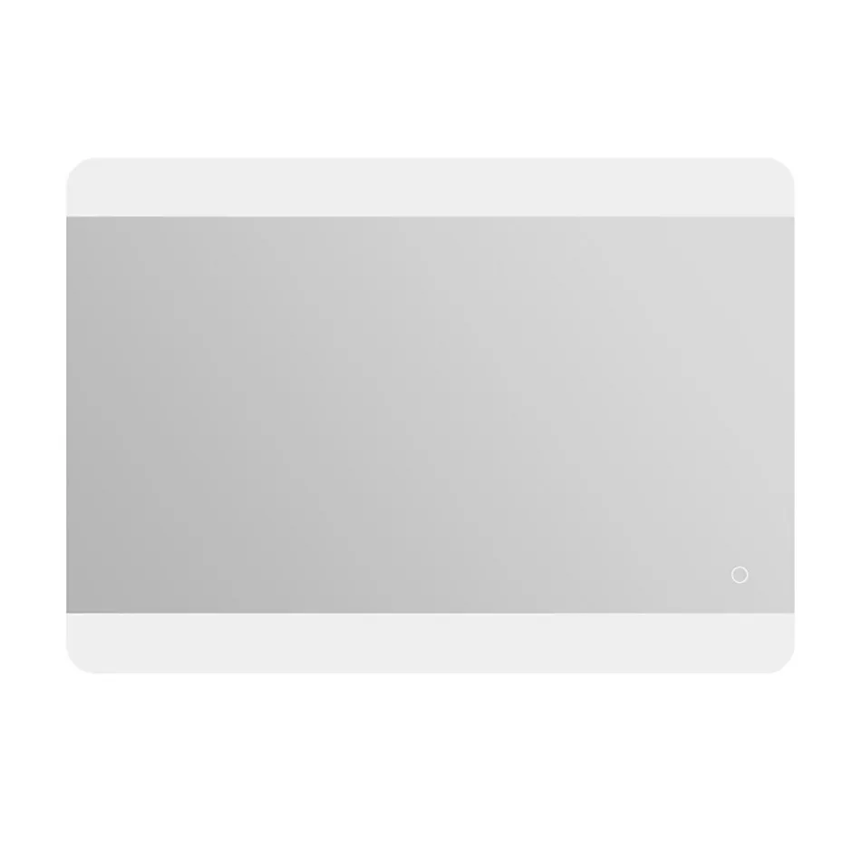 MPGlass Miroir de salle de bains lumineux LED, argenté l.100 x H.70 cm, Vague