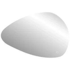 MPGlass Miroir de salle de bains lumineux LED, l.70 x H.100 cm, argenté, Stone