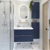 MPGlass Miroir de salle de bains lumineux LED ovale, 84 x 50 cm, Phoenix