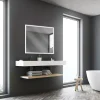 MPGlass Miroir de salle de bains lumineux LED 70 x 80 cm, argenté, Bishop* Miroir Lumineux