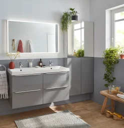 MPGlass Miroir de salle de bains lumineux LED 70 x 120 cm, argenté, Bishop* Miroir Lumineux