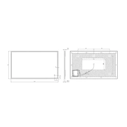 MPGlass Miroir de salle de bains lumineux LED 70 x 120 cm, argenté, Bishop* Miroir Lumineux