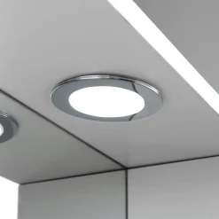 Kiamami Valentina Miroir De Salle De Bains Inglesina Avec Deux Éléments Muraux Latéraux Et Spots Led Intégrés