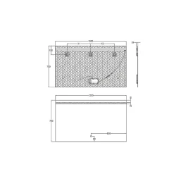 MPGlass Miroir de salle de bains lumineux LED L.120 x H.70 cm, argenté, Kelme