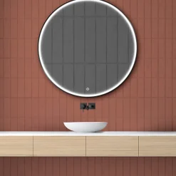 MPGlass Miroir de salle de bains lumineux LED rond Ø 120 cm Denver