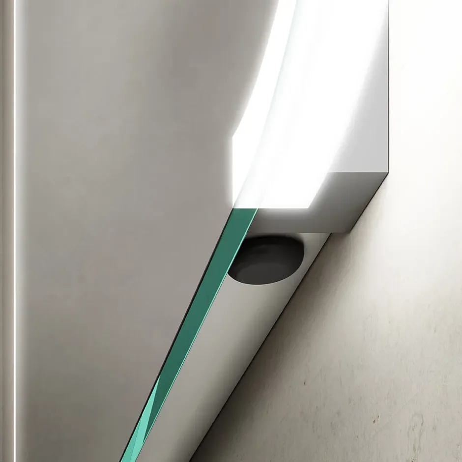 Miroir de salle de bains lumineux LED l. 120 x H. 60 x P. 3 cm* Miroir Lumineux