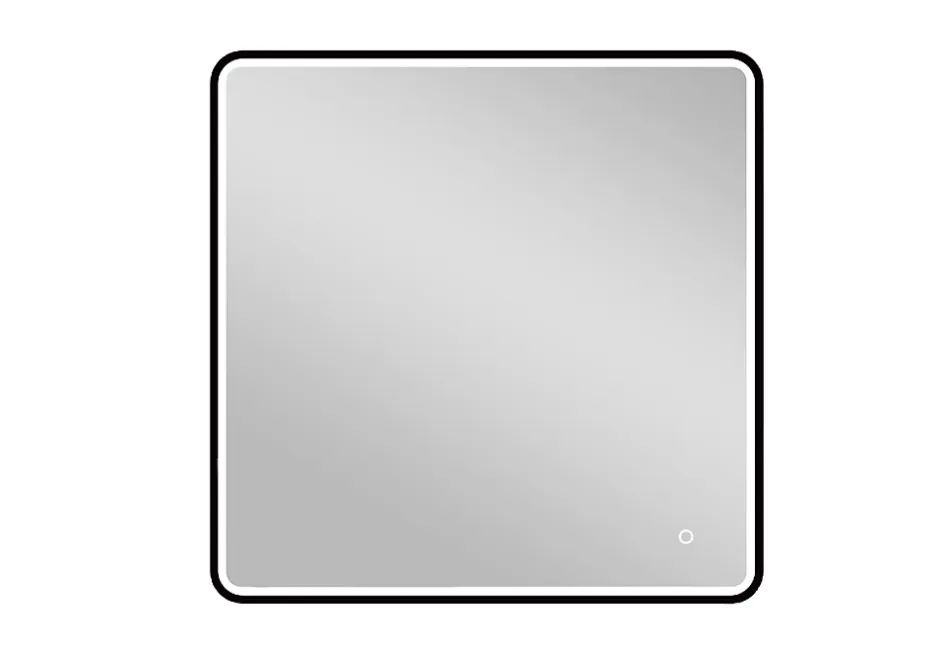 MPGlass Miroir de salle de bains lumineux LED noir 60 x 60 cm, Lyon Chic* Miroir Lumineux