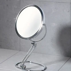 Kiamami Valentina Miroir De Table Double Face Grossissant 5X En Métal Chromé* Miroir Grossissant