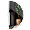 Tulup Miroir demi-rond 50 x 100 cm grand pour chambre 1 pièce