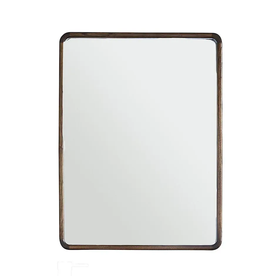Berah Getah Miroir en mindi massif finition noyer