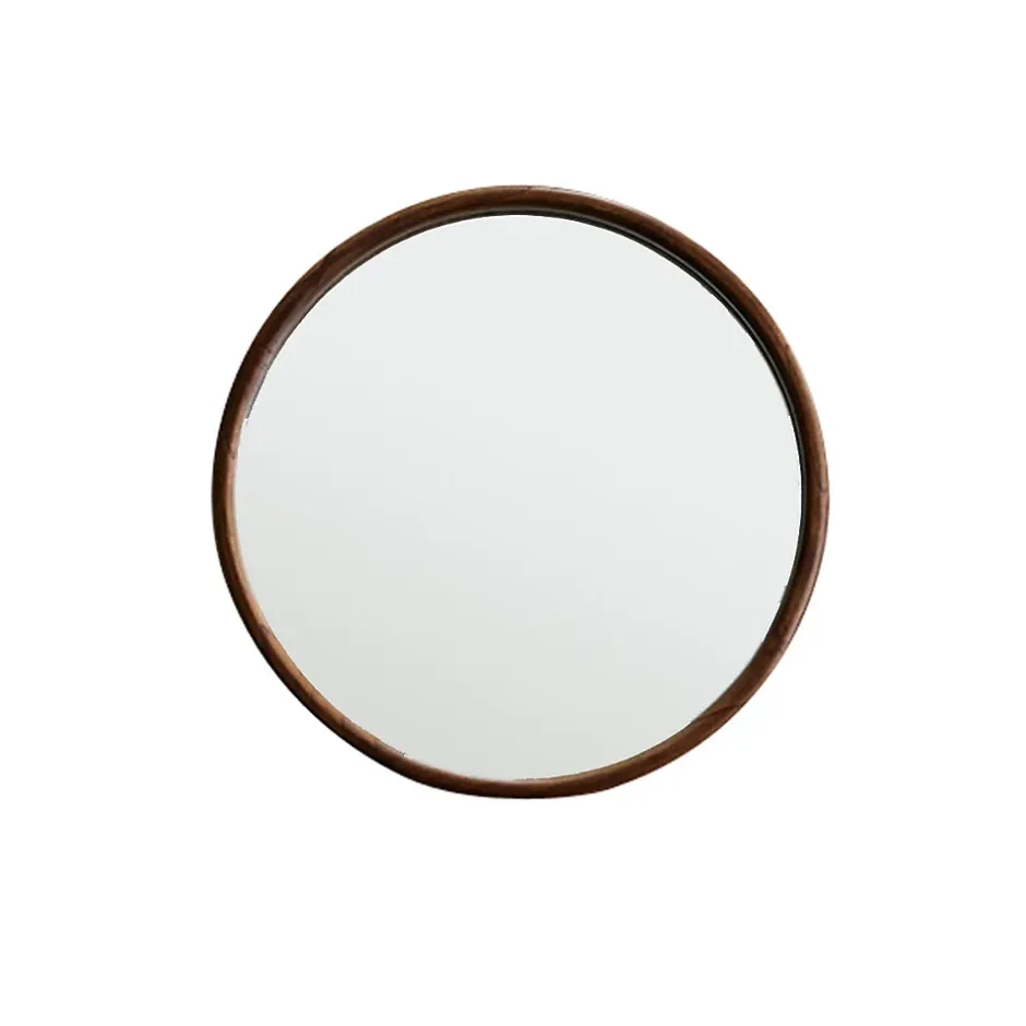 Berah Getah Miroir en mindi massif finition noyer 50 cm* Miroir Simple