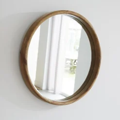Berah Getah Miroir en mindi massif rond 50 cm* Miroir Simple