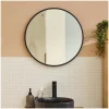 Mob-In Miroir en métal rond D60cm EMA Noir* Miroir Simple
