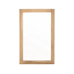 Berah Getah Miroir en teck massif rectangulaire