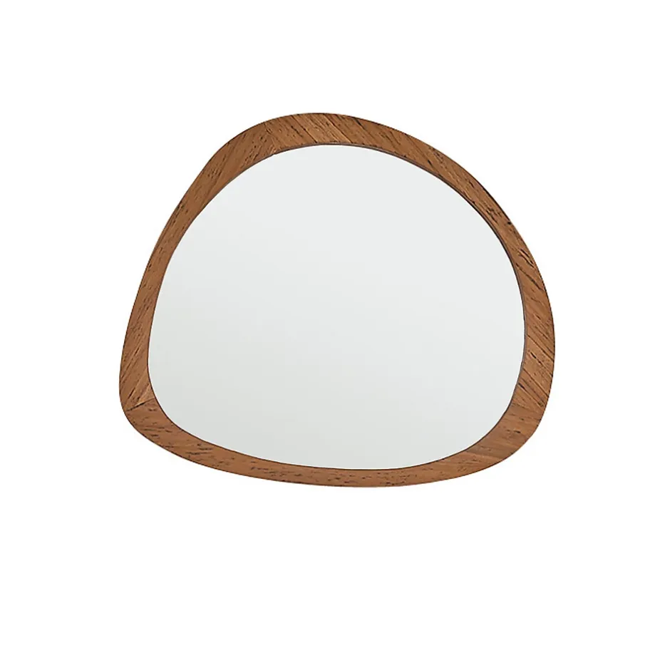 Berah Getah Miroir en teck massif recyclé 70x60 cm* Miroir Simple