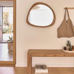 Berah Getah Miroir en teck massif recyclé 70x60 cm* Miroir Simple