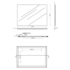 Kiamami Valentina Miroir Encastré Brillant Cm 100X70 Réversible* Miroir Grossissant