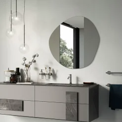 Tulup Miroir forme irrégulière 86 x 87 pour maquillage 1 pièce