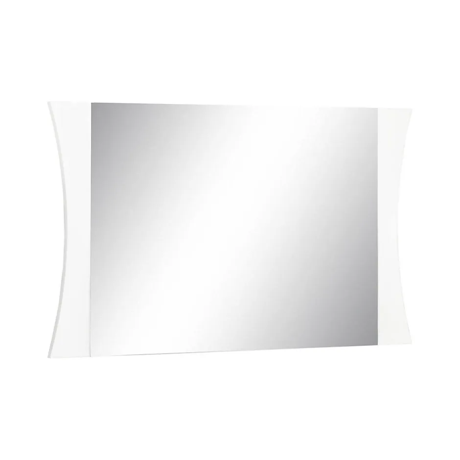 Dmora Miroir Frida, Miroir de salle de bain, 100% Made in Italy, 110x2h60 cm, Blanc brillant* Miroir Simple