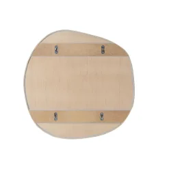 Mob-In Miroir galet chêne LEONIE 60x60cm
