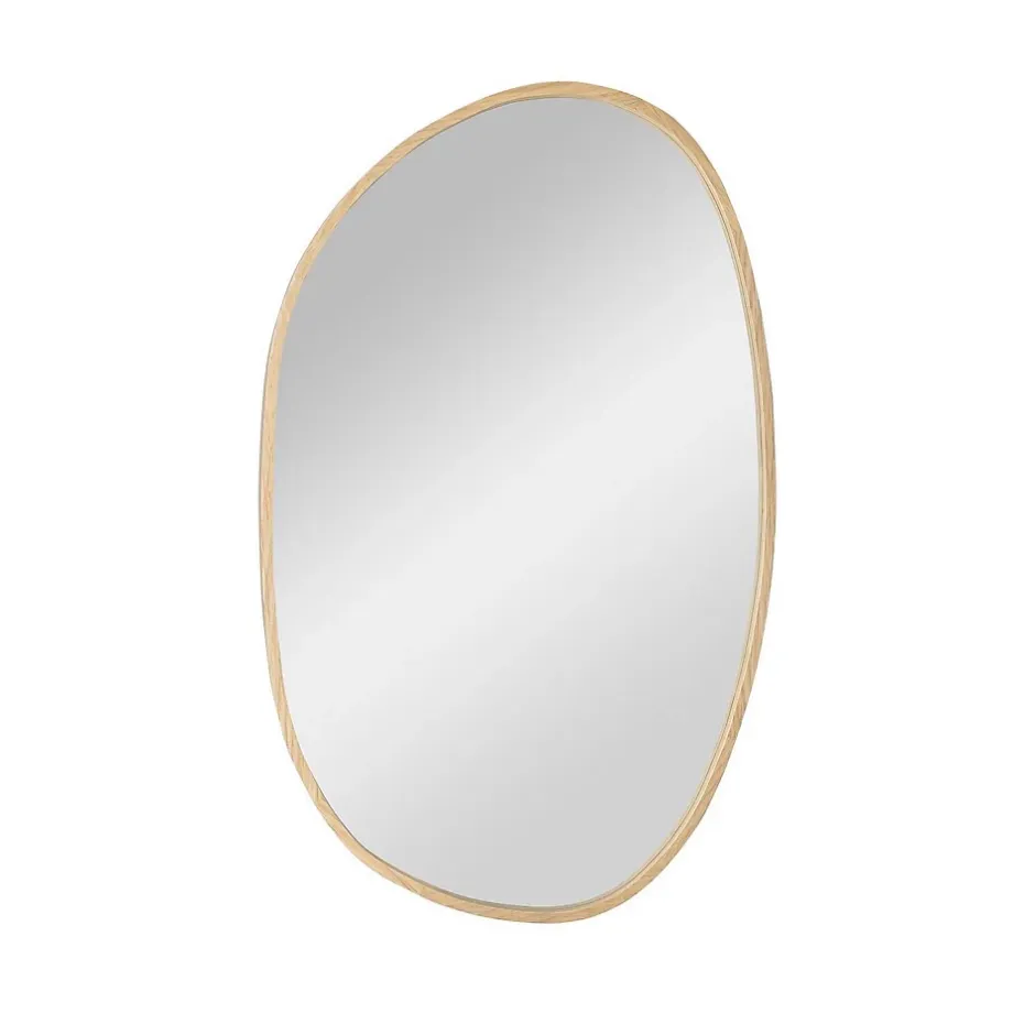 Mob-In Miroir galet réversible en chêne 40x65cm