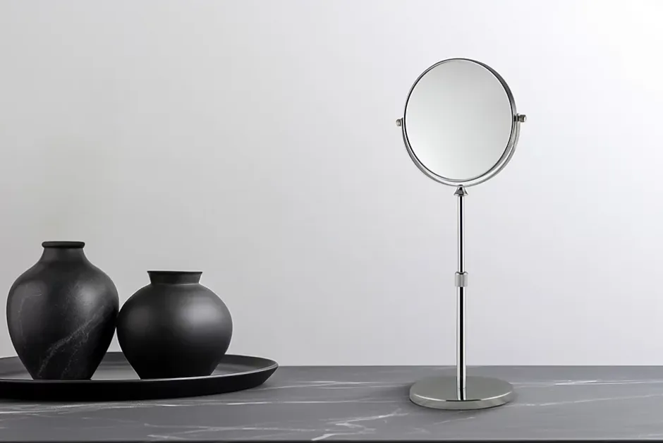 MPGlass Miroir grossissant double face sur pied télescopique, à poser, MP Glass Tess