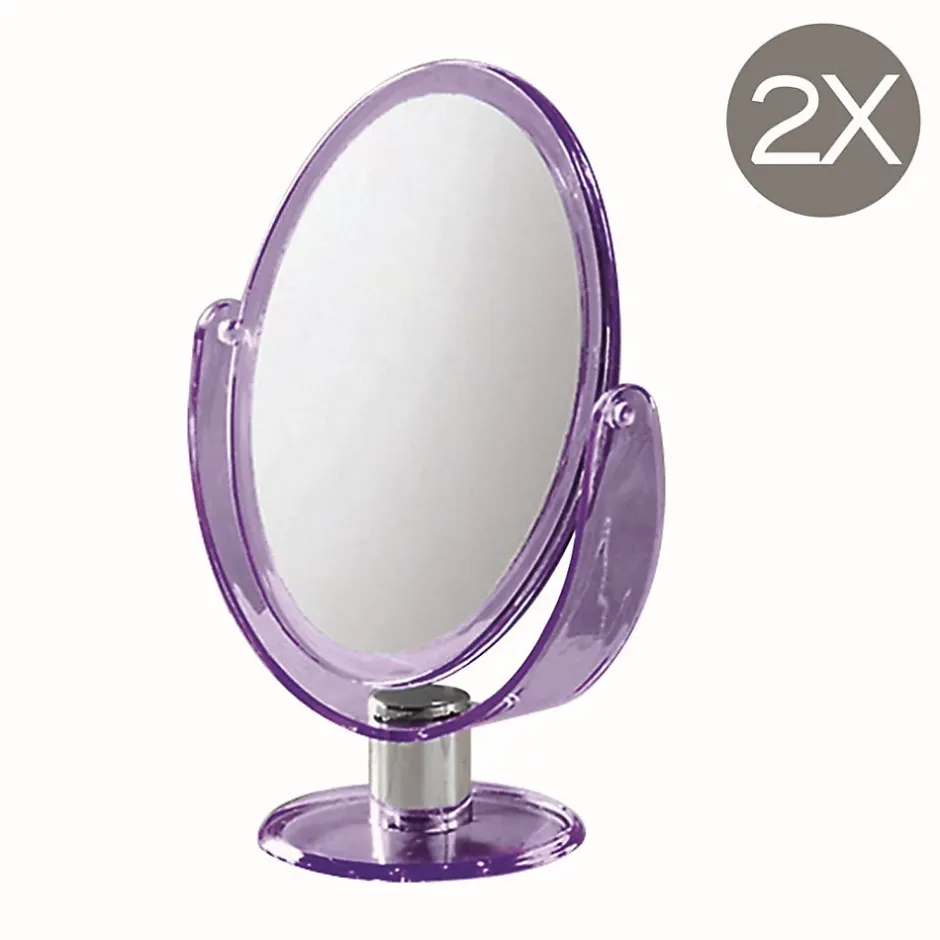 Kiamami Valentina Miroir Grossissant Double Face Lilas 2X* Miroir Grossissant