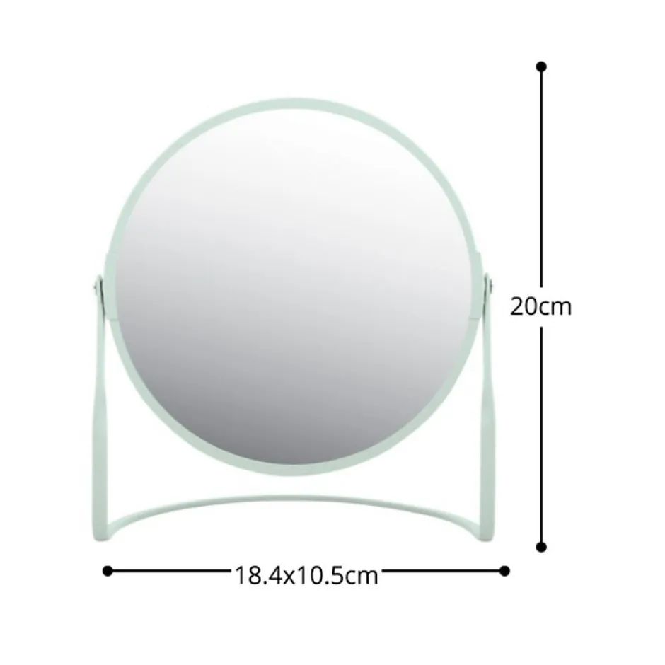 Spirella Miroir grossissant sur pied Acier AKIRA Vert Glacé mat