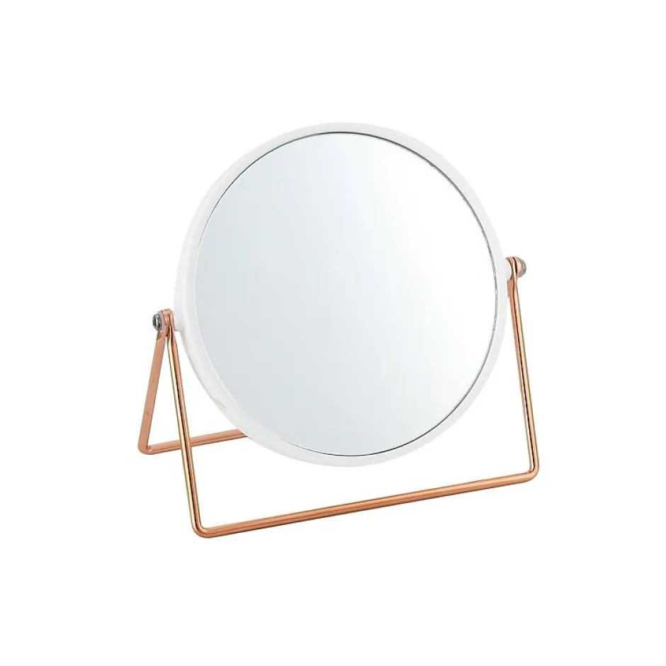 MSV Miroir grossissant sur pied PRETTY Effet Cuivré Blanc* Miroir Grossissant