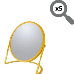 Spirella Miroir grossissant sur pied Acier AKIRA Safran mat* Miroir Grossissant
