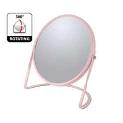 Spirella Miroir grossissant sur pied Acier AKIRA Rose mat