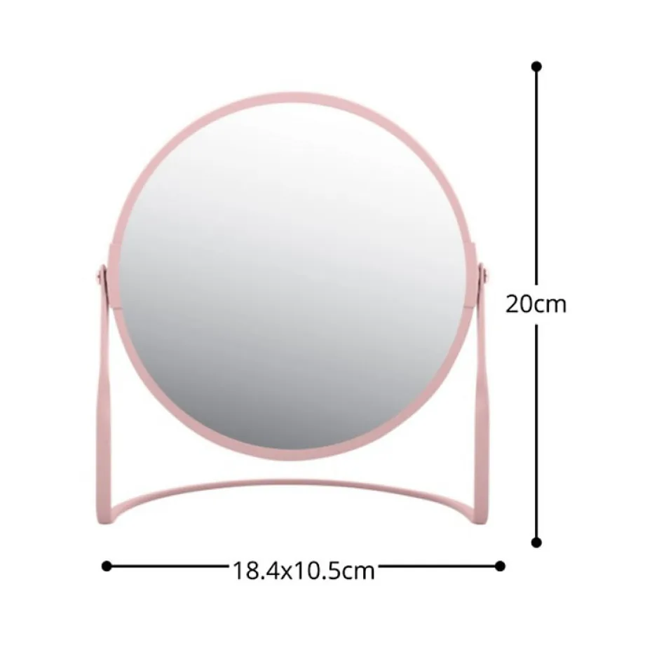 Spirella Miroir grossissant sur pied Acier AKIRA Rose mat