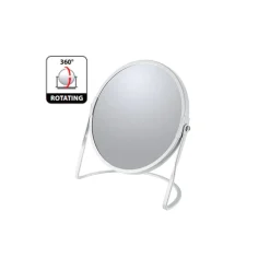 Spirella Miroir grossissant sur pied Acier AKIRA Blanc mat* Miroir Grossissant
