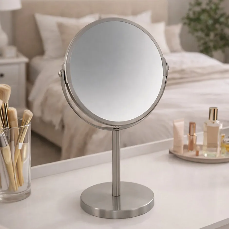 Spirella Miroir grossissant sur pied Acier SYDNEY Brossé* Miroir Grossissant