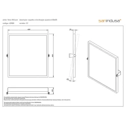 Sanindusa Miroir inclinable de salle de bain PMR normes handicapé inclinaison réglable NewWCCare 60x65 cadre inox brossé