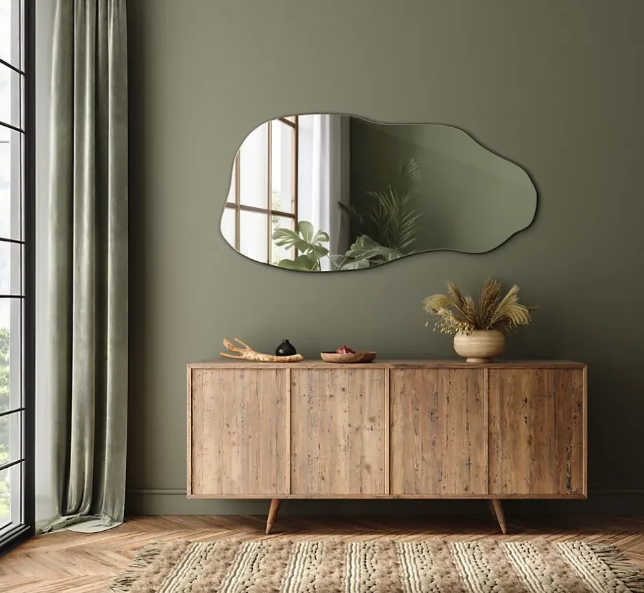 Tulup Miroir irrégulier 50 x 100 pour chambre 1 pièce* Miroir Simple
