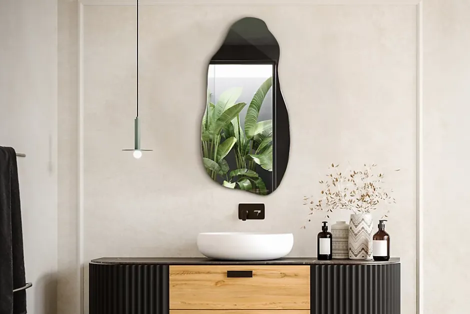 Tulup Miroir irrégulier 50 x 100 pour chambre 1 pièce* Miroir Simple