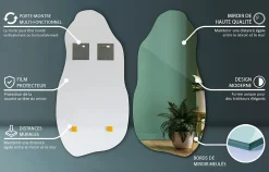 Tulup Miroir irrégulier 45 x 90 boho 1 pièce