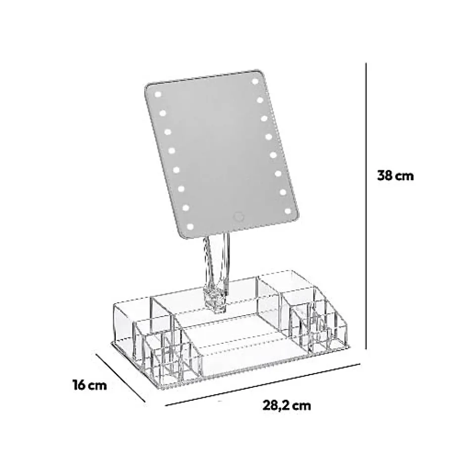 5Five Miroir led 14 compartiments Transparent Selena -* Miroir Simple