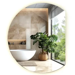 Tulup Miroir LED forme originale 70x80 cm lumière neutre 1 pc* Miroir Lumineux