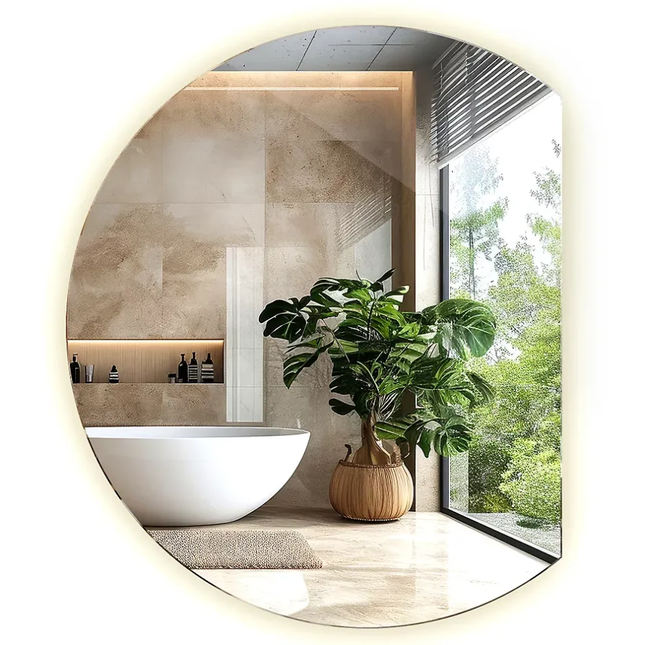 Tulup Miroir LED forme originale 70x80 cm lumière neutre 1 pc* Miroir Lumineux