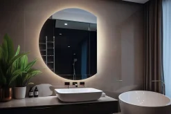 Tulup Miroir LED forme originale 70x80 cm lumière neutre 1 pc* Miroir Lumineux