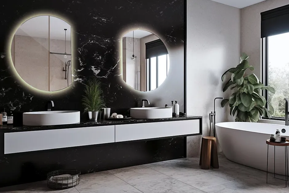 Tulup Miroir LED forme originale 70x80 cm lumière neutre 1 pc* Miroir Lumineux