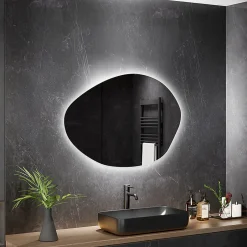 Brand Home Deluxe Miroir LED MAY asymétrique - 80 x 100 cm