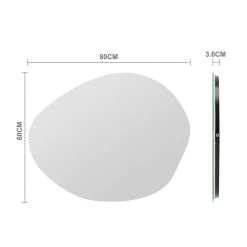 Brand Home Deluxe Miroir LED MAY asymétrique - 80 x 100 cm